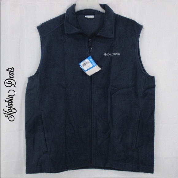 COLUMBIA Navy Blue Vest NWT Size Large - Picture 1 of 7